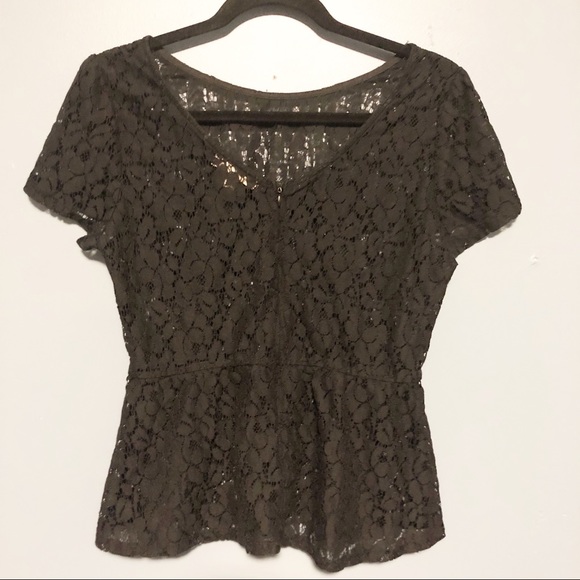 3/$25 Black lace top from YA Los Angeles - Picture 4 of 9